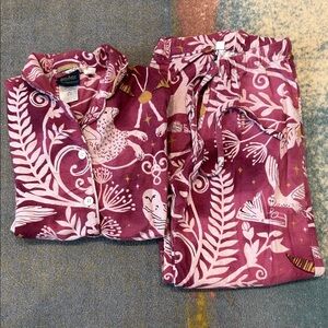 Pottery Barn Teen Pink Pajama Set